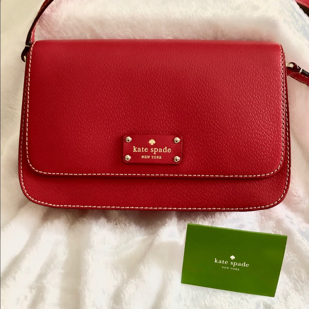 Kate Spade New York Red Leather Crossbody Bag